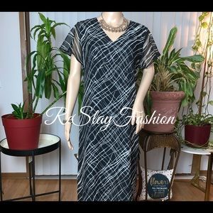 ☀️Black and White Villager Dress By Liz Claiborne